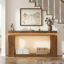63" Console Table with LED Lighting & Charging Station
