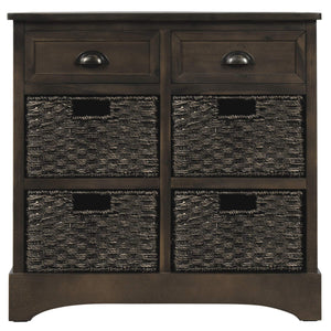 Farmhouse Storage Cabinet with 2 Drawers & 4 Baskets