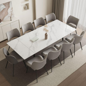 Extendable Sintered Stone Dining Table 62.9" to 94.4"