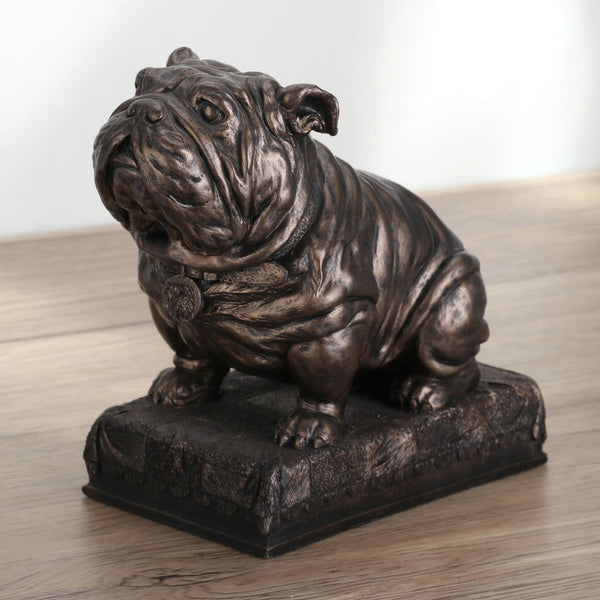British Bulldog Bookends – Hand Painted Bronze Resin