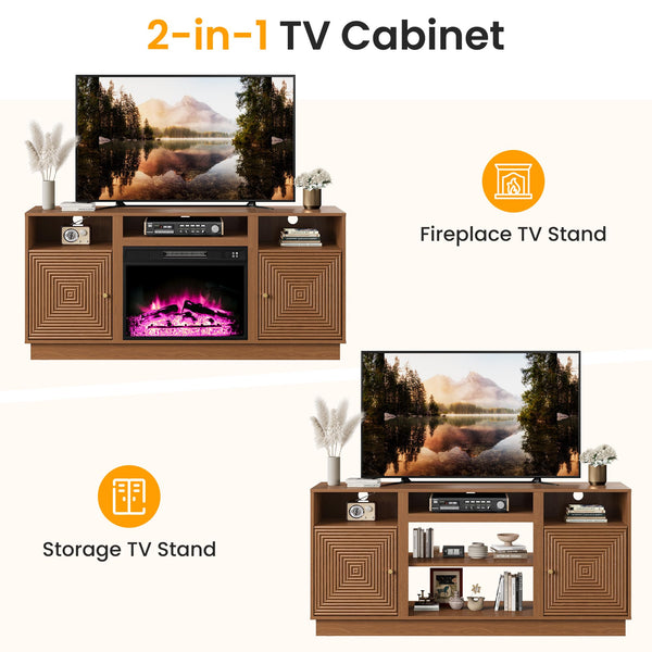 Mid-Century Modern TV Stand with Storage