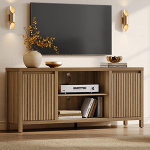 Fluted TV Stand for 55–65 Inch TVs