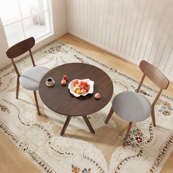 Round Dining Table Set with Chairs – Mid-Century Style