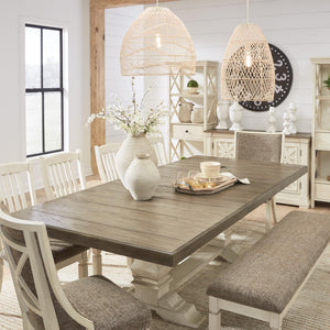 Farmhouse Extension Dining Table with Removable Leaf