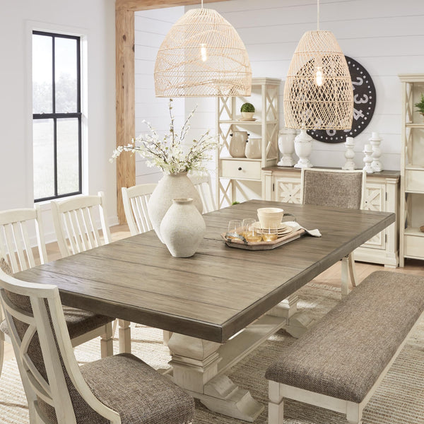 Farmhouse Extension Dining Table with Removable Leaf