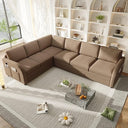 U-Shaped Sectional Sleeper Sofa with Pull-Out Bed