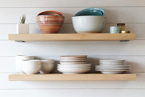 White Oak Floating Shelves Set of 2 | 11" Deep | Wall Mount