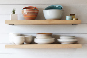 White Oak Floating Shelves Set of 2 | 11" Deep | Wall Mount