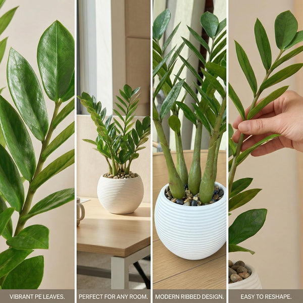 Artificial ZZ Plant in Pot – Set of 2