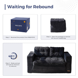 Convertible Sofa Bed – Pull-Out Loveseat Sleeper with Pillows