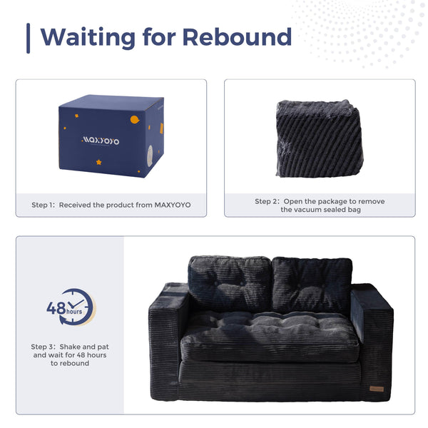 Convertible Sofa Bed – Pull-Out Loveseat Sleeper with Pillows
