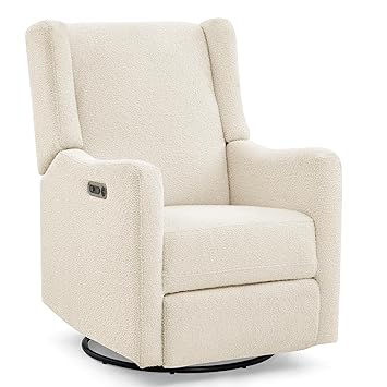 Power Recliner Swivel Glider with USB Charging – Stain-Resistant Fabric