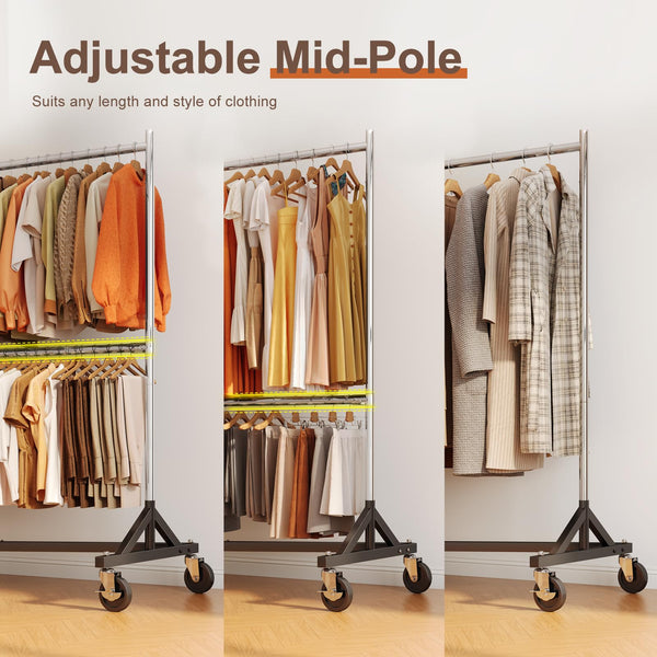 Heavy Duty Z Rack Clothing Rack with Wheels