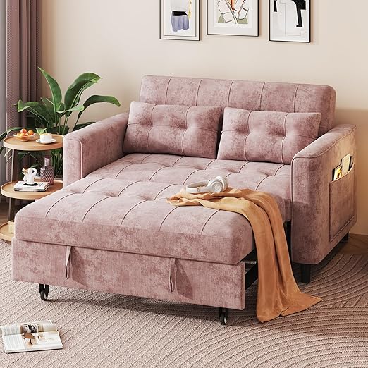 Convertible Sleeper Sofa Bed with Adjustable Backrest