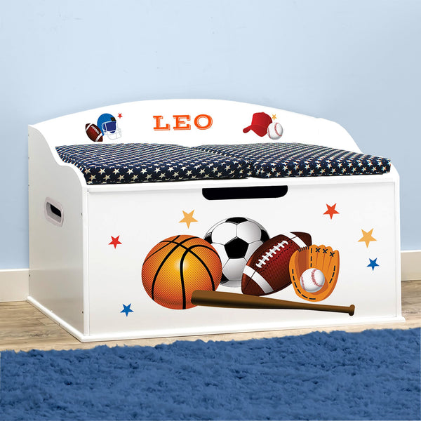 Kids Personalized Toy Box with Soft-Close Lid