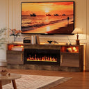 70-Inch Electric Fireplace TV Stand with LED Console