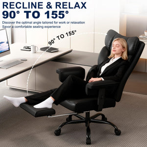 High Back Executive Office Chair with Footrest