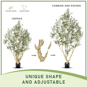 Artificial Olive Tree with Lifelike Fruits