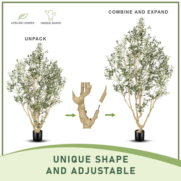 Artificial Olive Tree with Lifelike Fruits