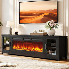 Electric Fireplace TV Stand with LED Lights