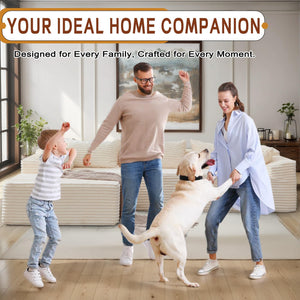 L-Shaped Modular Sectional Sofa with Chaise – Deep Seat, Corduroy, No Assembly