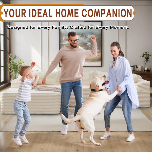 L-Shaped Modular Sectional Sofa with Chaise – Deep Seat, Corduroy, No Assembly