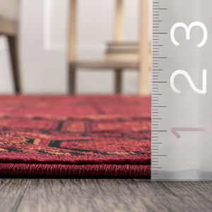Traditional Oriental Area Rug – Red & Ivory, Multiple Sizes