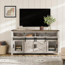 Farmhouse TV Stand with Sliding Barn Doors