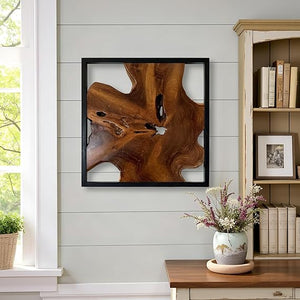 Teak Wood Wall Art Decor – Rustic Farmhouse Wooden Wall Hanging