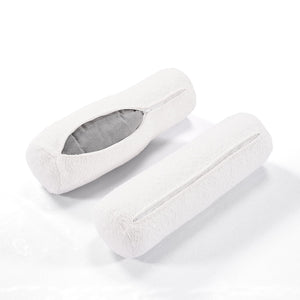 Boucle Storage Ottoman Bench with Pillows