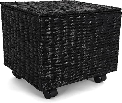 Seagrass Rolling File Cabinet with Wheels