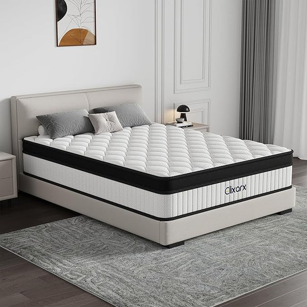 12-Inch Hybrid Queen Mattress – Medium Firm, 7-Zone Support