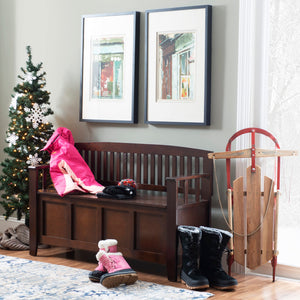 Mission-Style Storage Bench with Lift-Top Seat