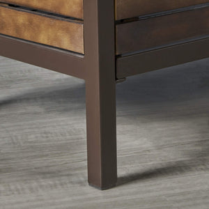 Indoor Acacia Wood Bar Set with Rustic Metal Accents