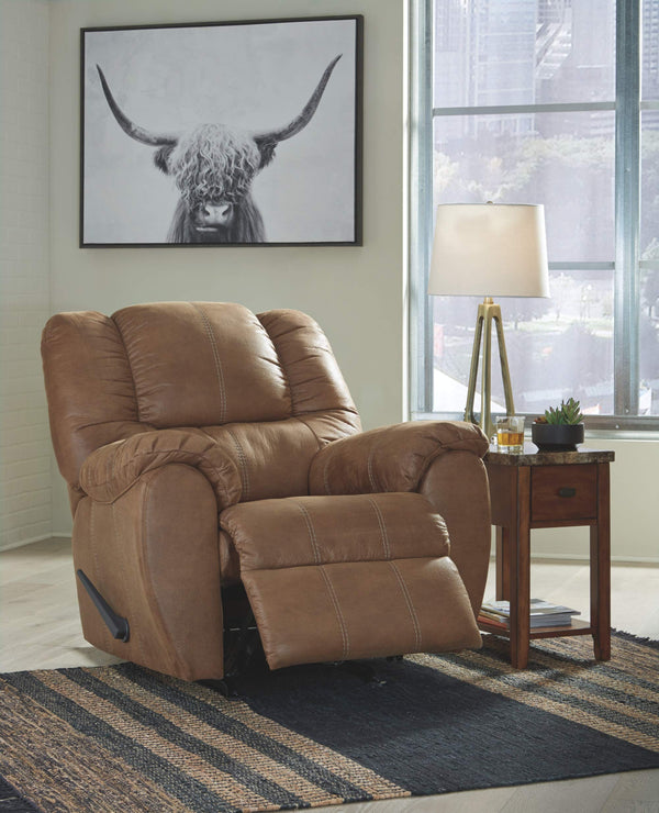 Faux Leather Manual Rocker Recliner