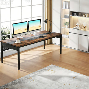 Large Executive Office Desk 70.8 Inch with Privacy Panel