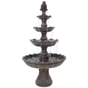 4-Tier Outdoor Water Fountain with Electric Pump