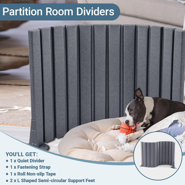 Foldable Acoustic Room Divider Panel with Stand
