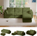 108" Modular Sectional Cloud Couch with Ottoman