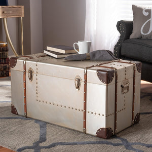 Industrial Storage Trunk with Inner Compartment – Silver
