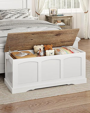 Storage Chest Bench with Lift Lid and Safety Hinge