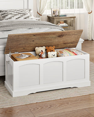 Storage Chest Bench with Lift Lid and Safety Hinge
