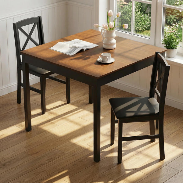 3-Piece Mid-Century Modern Dining Set for 2