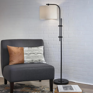 Modern Metal Adjustable Floor Lamp – Black, 60"