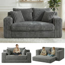 Convertible Sofa Bed Boneless Loveseat Sleeper with 4 Pillows & Detachable Cushion
