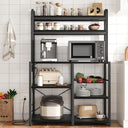 5-Tier Baker's Rack with Wire Basket & Built-In Power Outlets