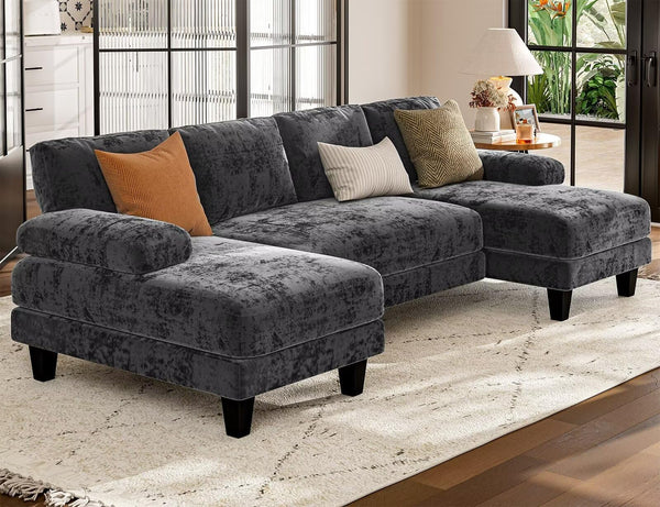 U-Shaped Sectional Sofa 111 Inch with Double Chaise