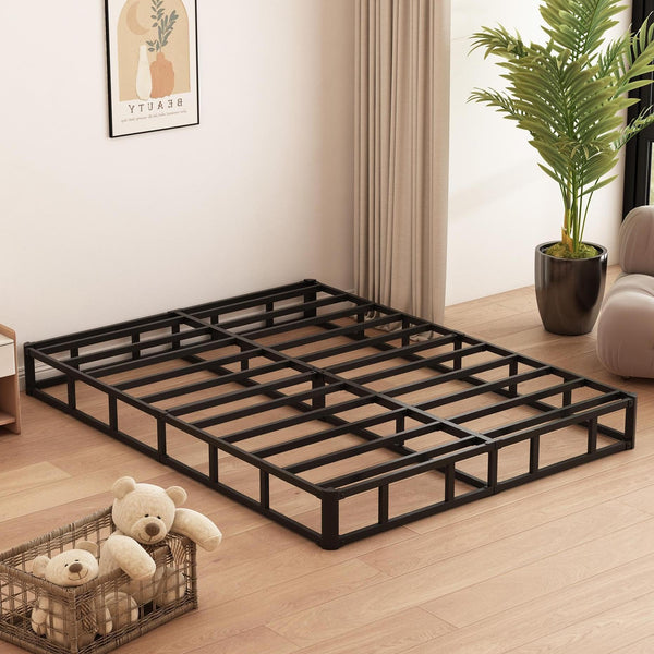 Box Spring with Fabric Cover – 8" High Profile Metal Mattress Foundation