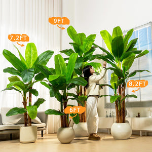 Artificial Banana Tree – Tall Faux Tropical Plant for Indoor & Outdoor Decor