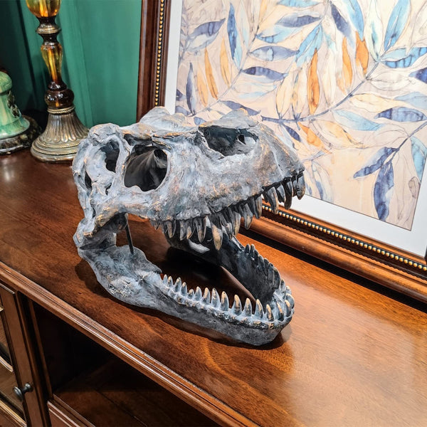 T-Rex Skull Wall Decor – Resin Dinosaur Head Trophy